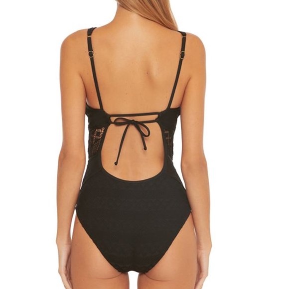Becca Swim Savannah Crochet High Neck One Piece (size S) NWT - Picture 3 of 7